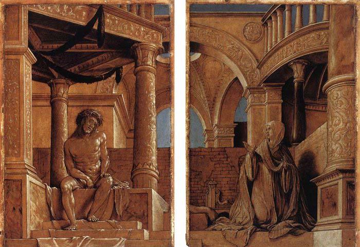 HOLBEIN, Hans the Younger Diptych with Christ and the Mater Dolorosa